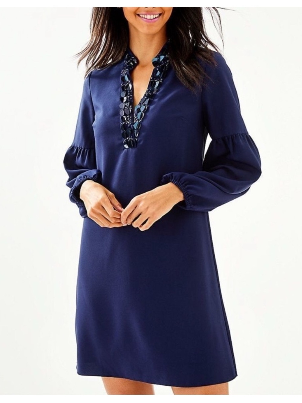 New Lilly Pulitzer Shea Stretch Dress Navy 00